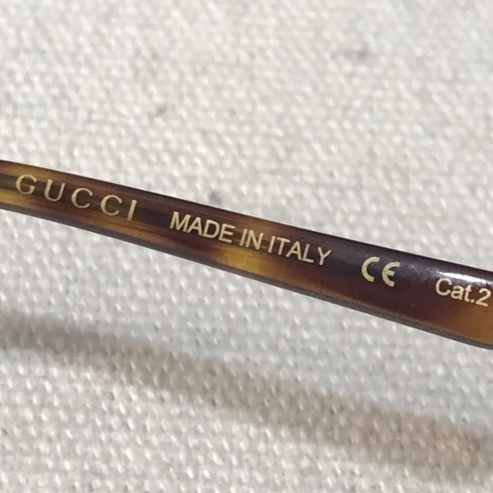 New Authentic Gucci GG1048S 004 Brown and Clear Men's Sunglasses